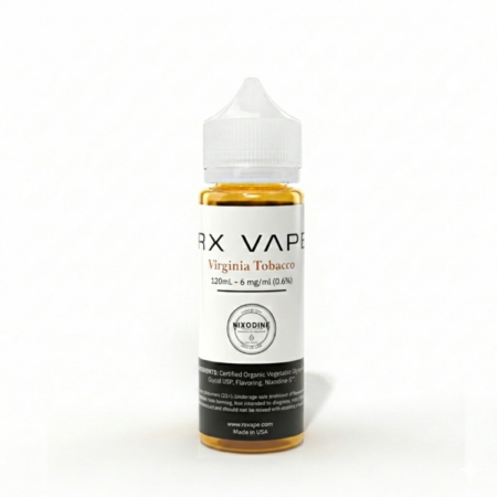 RxVape Nixodine Virginia Tobacco Freebase E-Liquid 120mL — nicotine-free vape juice for sub-ohm devices